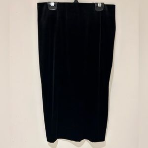 Velvet pencil skirt